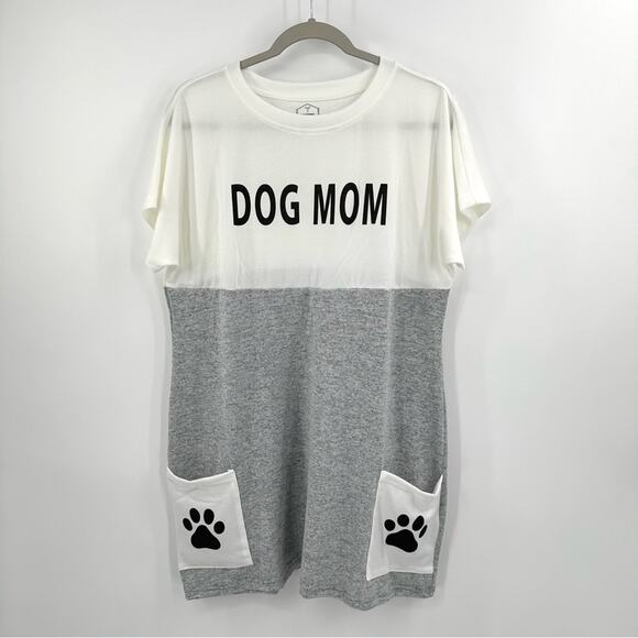 Dog Mom by Novept Shirt Dress Tunic Top with Pockets Size M - Picture 2 of 7